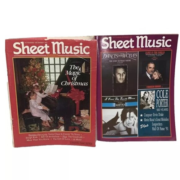 Sheet Music Magazines - Sept-Dec 1991 Lot Of 2 Piano Choral Guitar - Picture 1 of 12